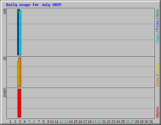 Daily usage for July 2025