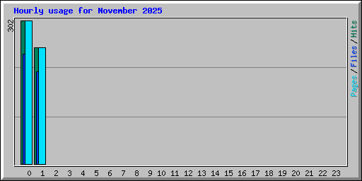 Hourly usage for November 2025