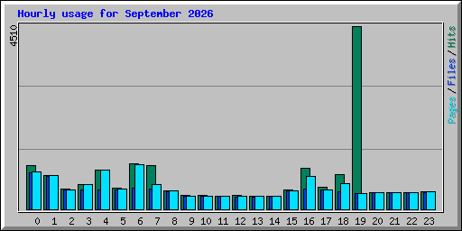 Hourly usage for September 2026
